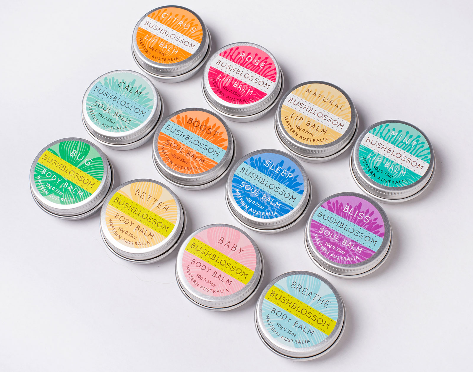 Bushblossom product packaging design