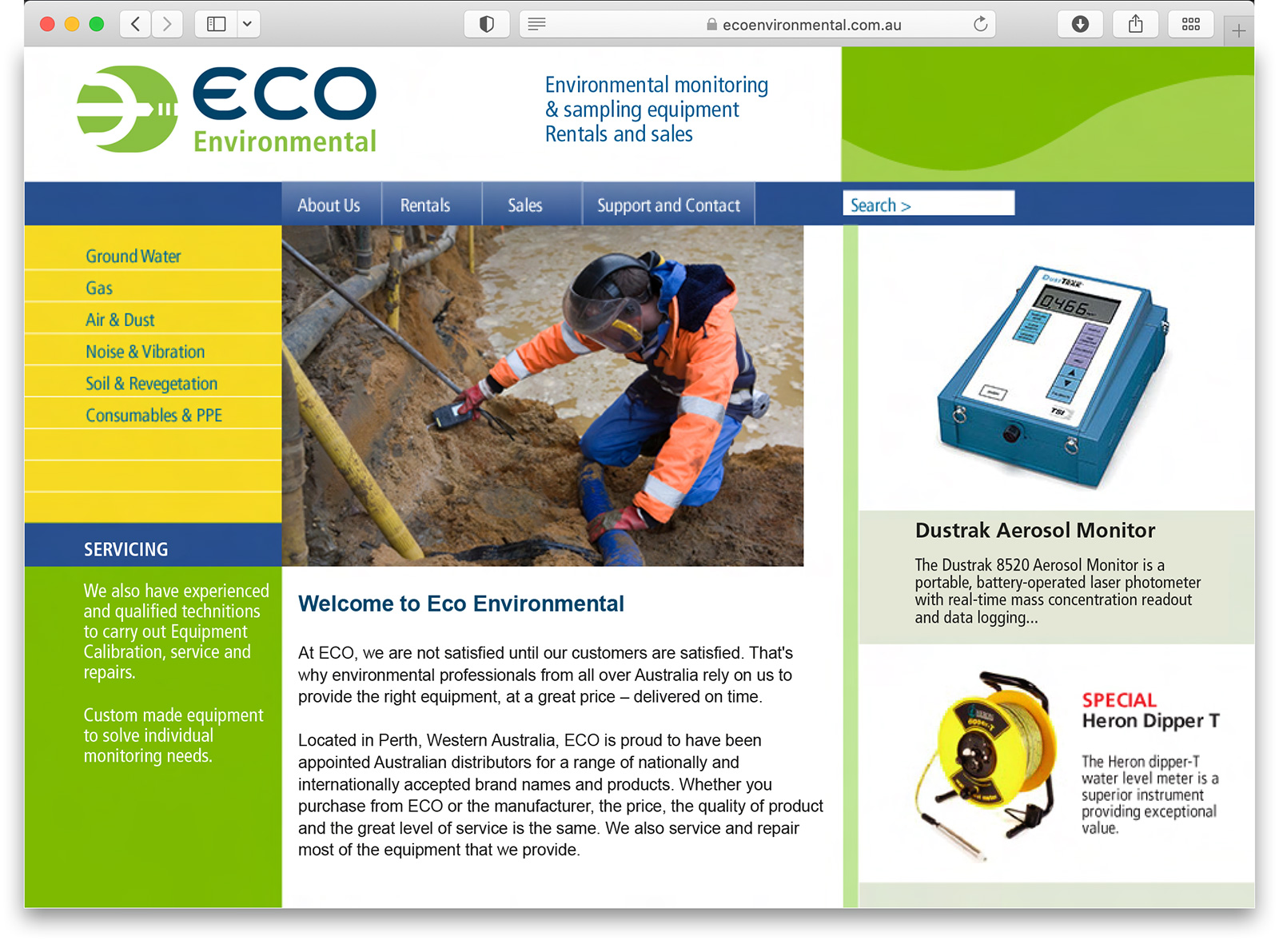 Eco environmentl website design