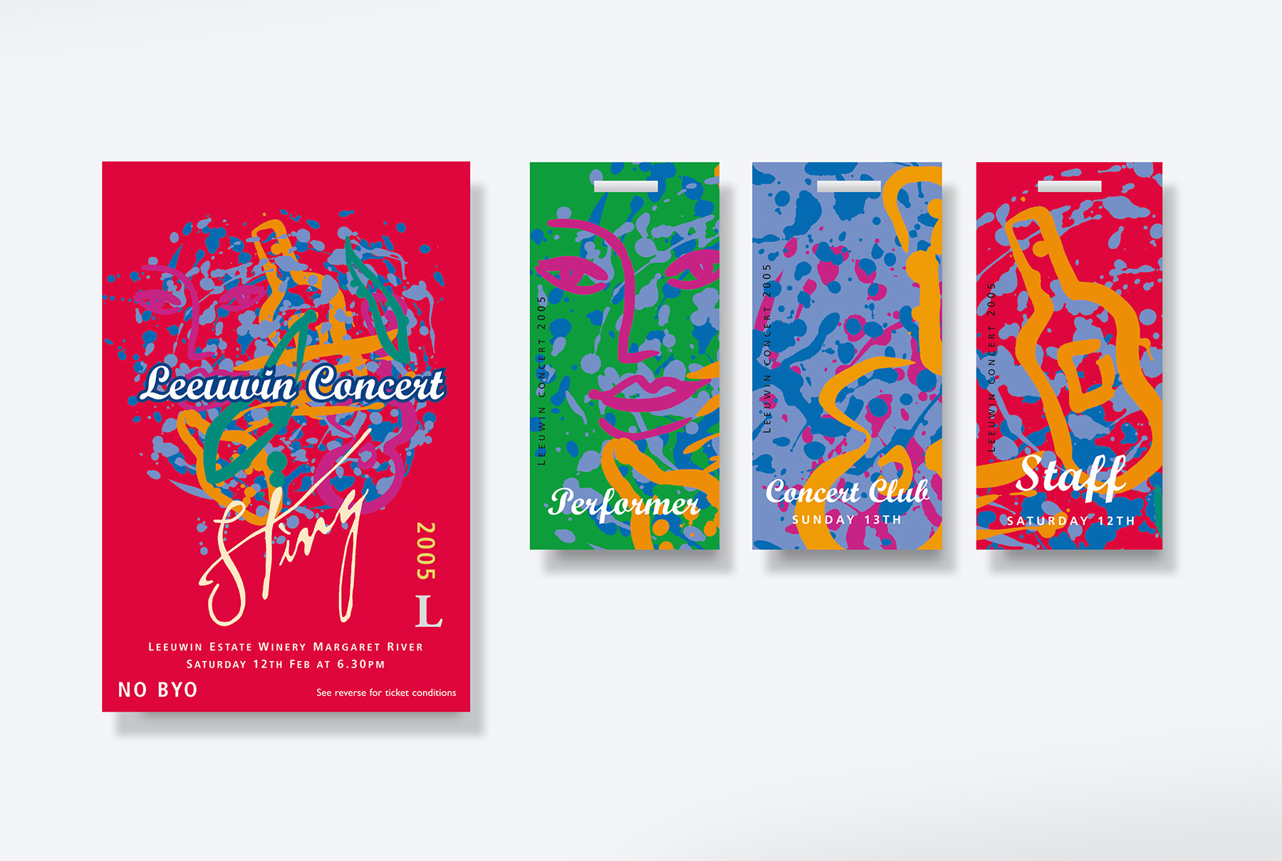 2005 Leeuwin concert tickets design