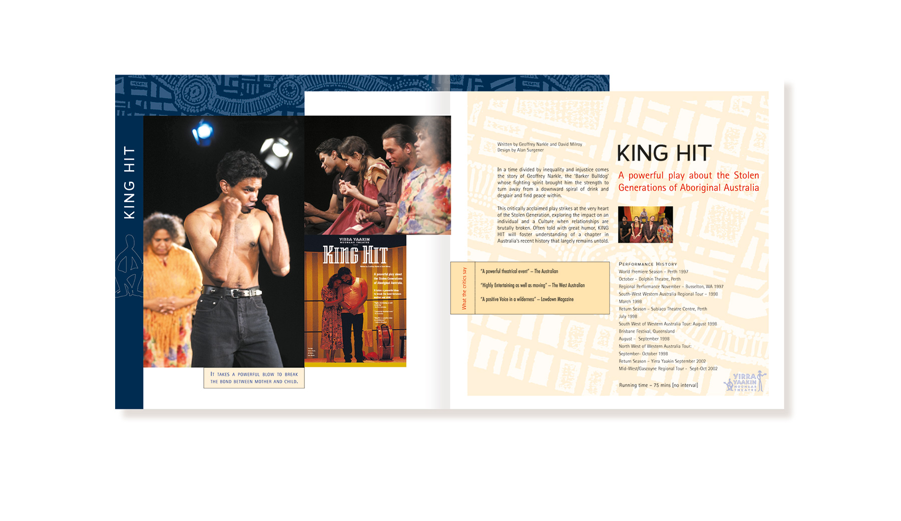 Yirra Yaakin brochure design spread